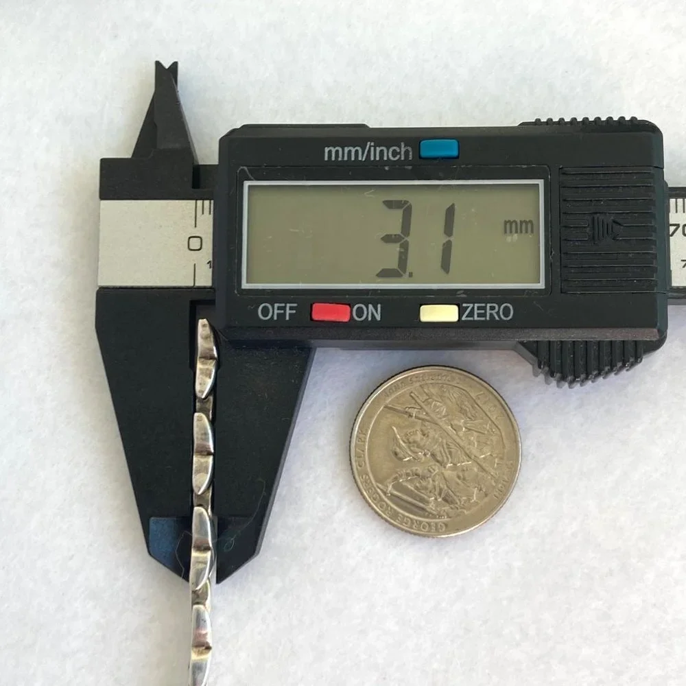 VTG Sterling Silver 925 Mexico Heavy Modernist 6MM XO Link Bracelet Sz 7.5" 24g - Picture 15 of 16